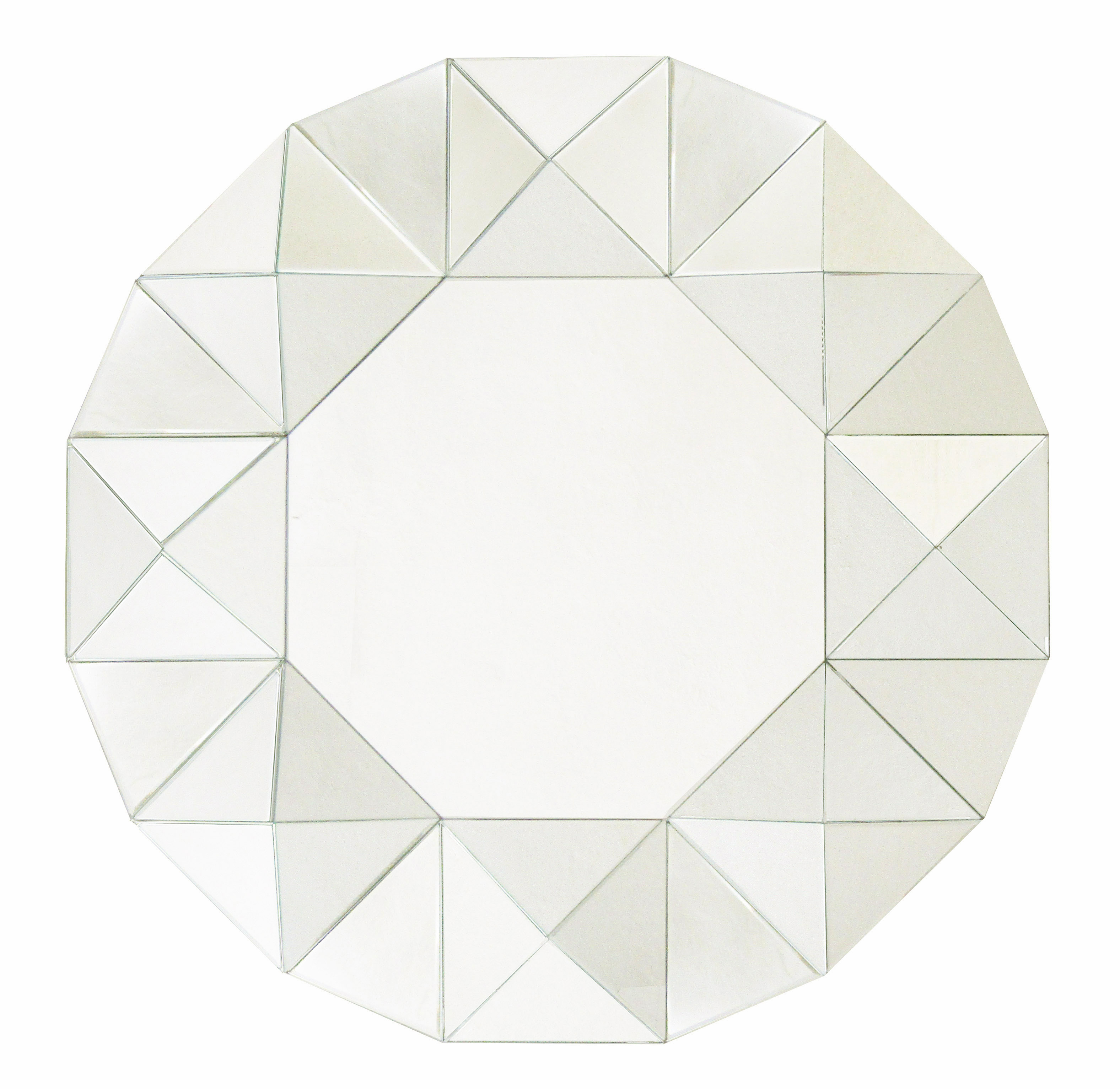 MC036 Wall décor art mirror on mirror round ornate